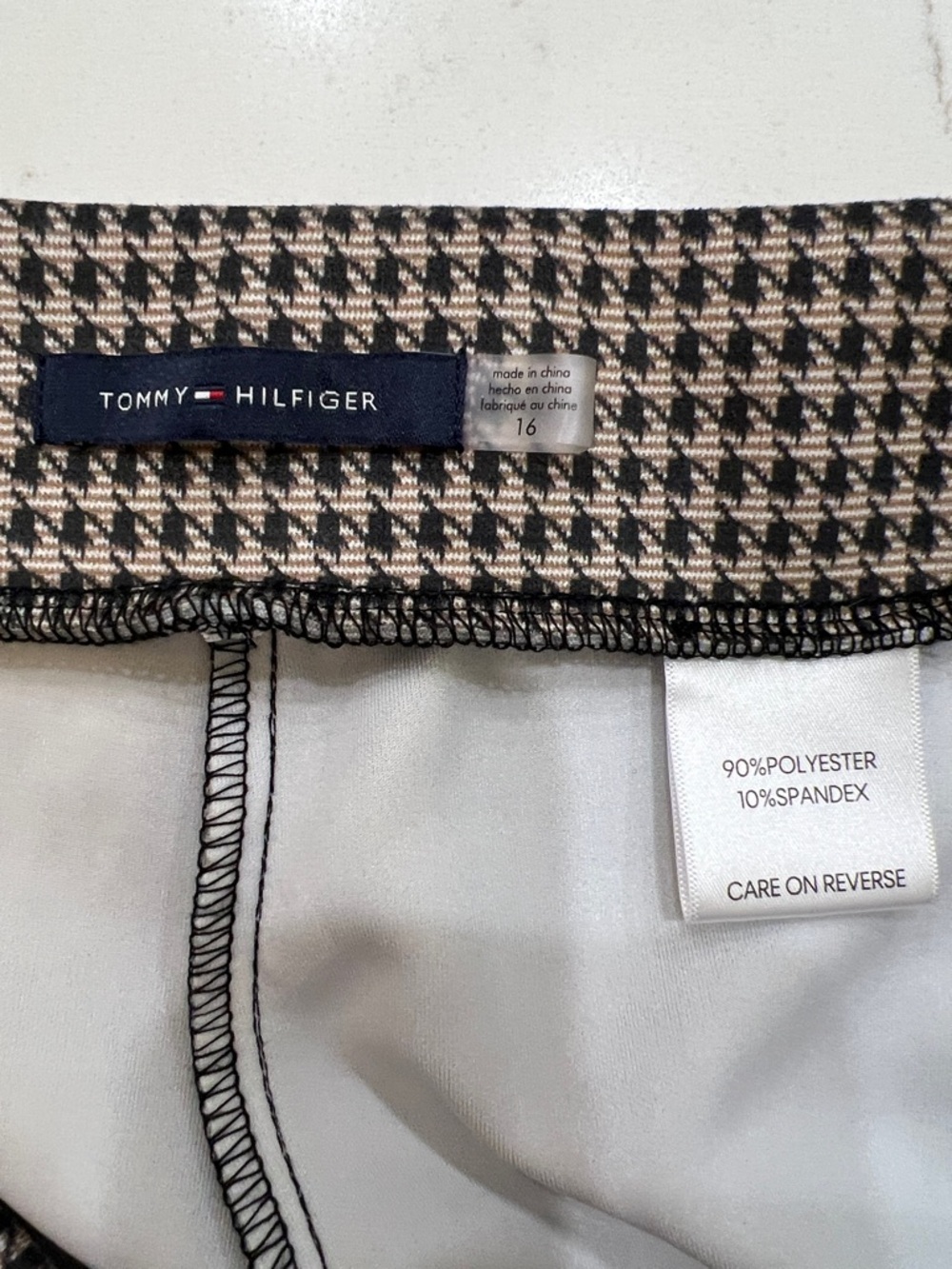 Tommy Hilfiger Houndstooth Straight Leg Ankle Pants 16 - Picture 6 of 10